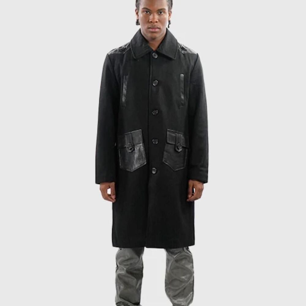 The Hideout Black Wool Coat